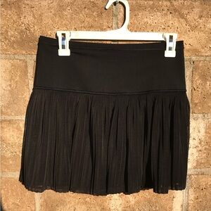 Athleta Black Pleated Mini Skirt